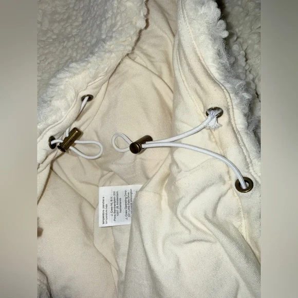 J.Crew Sherpa Soft Sherpa Half Zip Fleece Front Pockets Pull Waist Pullover - Picture 8 of 12